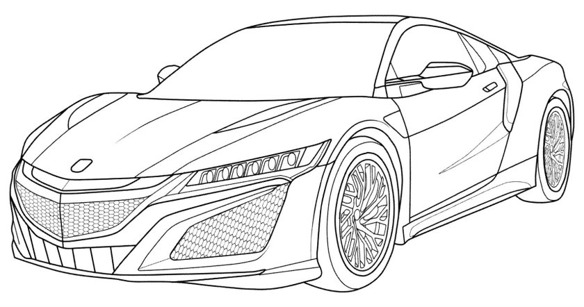 Раскраска Acura NSX