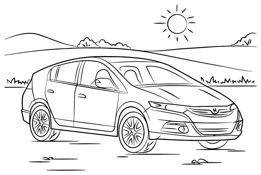 Honda CRV раскраска