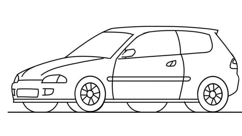 Хонда Цивик 2008 раскраска