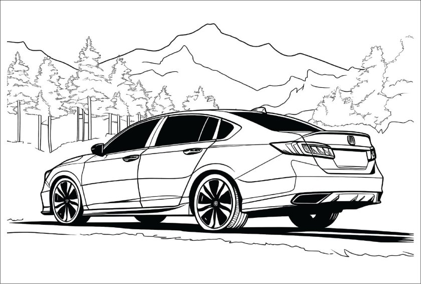 Раскраска хондаq