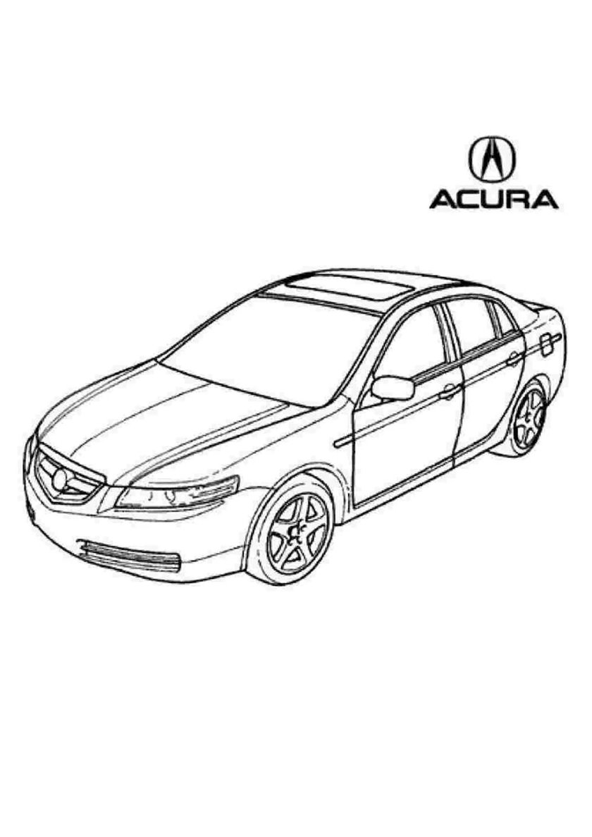 Раскраски Акура машина