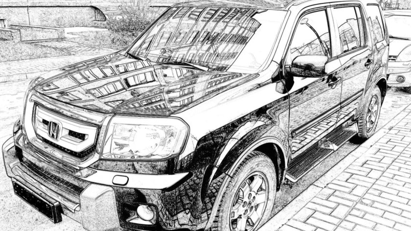 Раскраска для мальчиков Honda Pilot