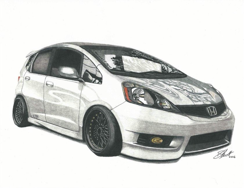 Honda Fit ge8 эскиз 2010