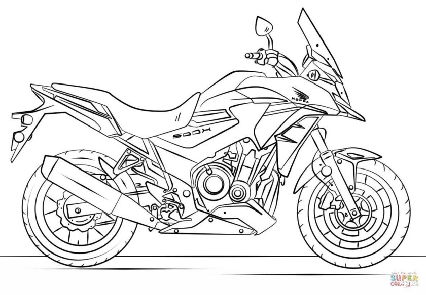 Раскраска мотоцикла Honda CBR 600