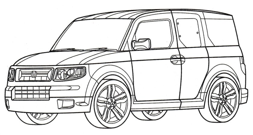 Хонда CRV раскраска