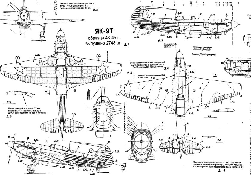 Як-9т чертежи