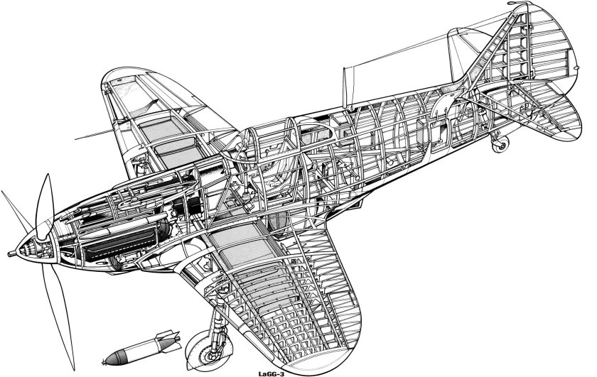 Компоновочная схема самолёта ЛАГГ-3