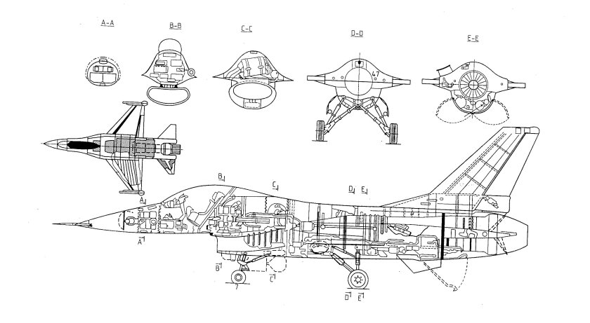 Ф 16 истребитель чертеж