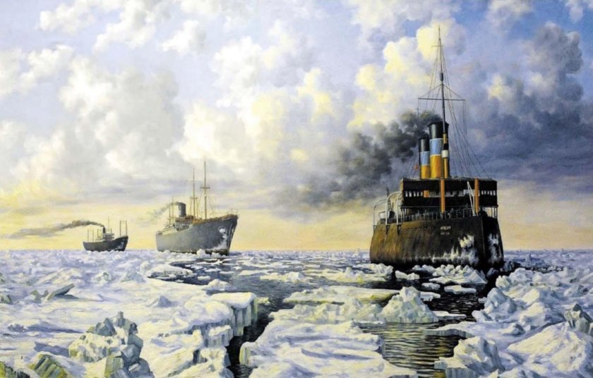 Ледокол Красин картина