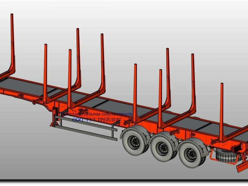 МАЗ 9758 полуприцеп сортиментовоз
