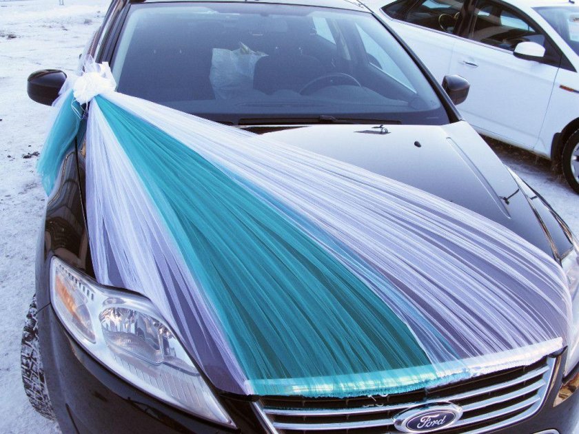 Украшение свадебного автомобиля