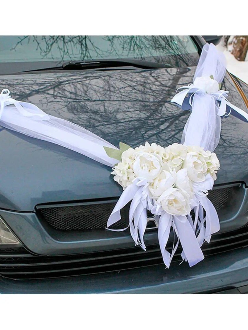 Ленты на автомобиль на свадьбу