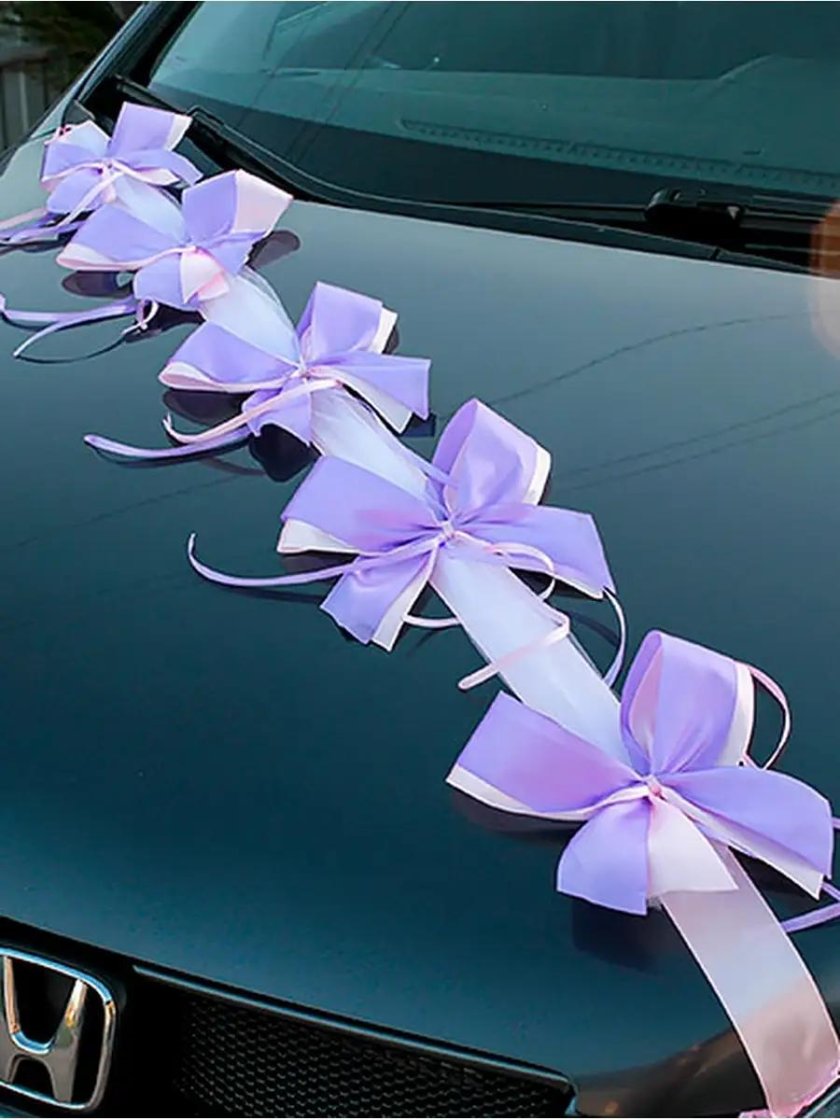 Украшение машины на свадьбу