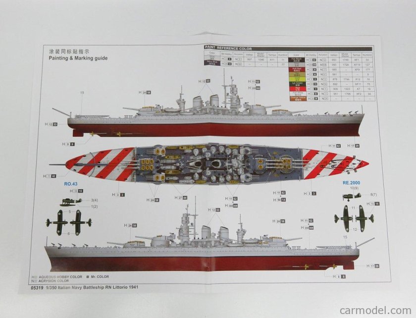 Линкор Витторио Венето чертежи