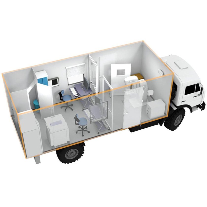 Передвижной мобильный флюорограф на базе КАМАЗ