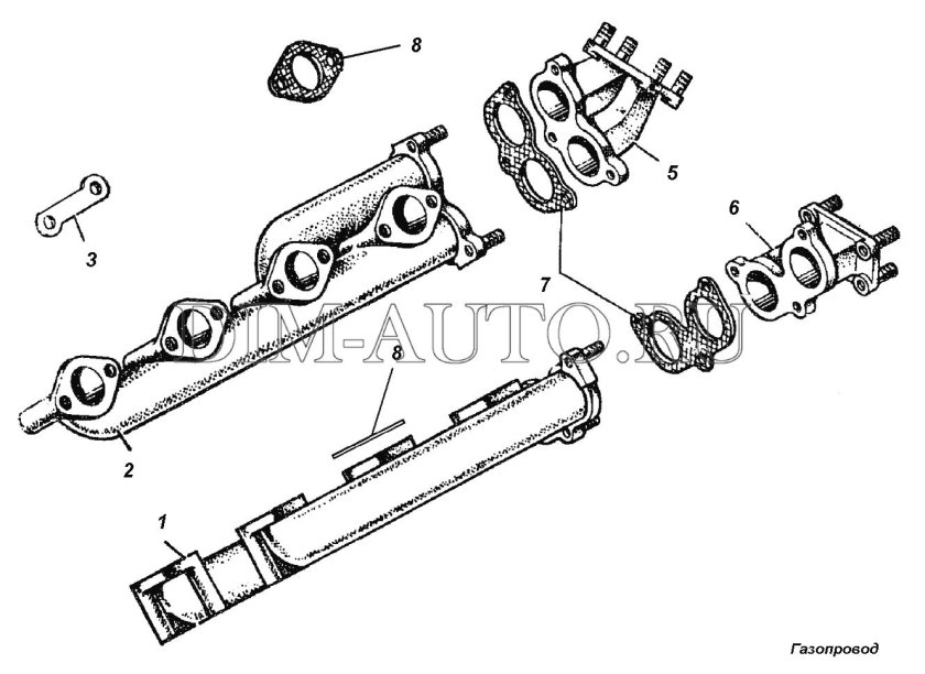 Патрубок выпускного коллектора левый КАМАЗ 6520
