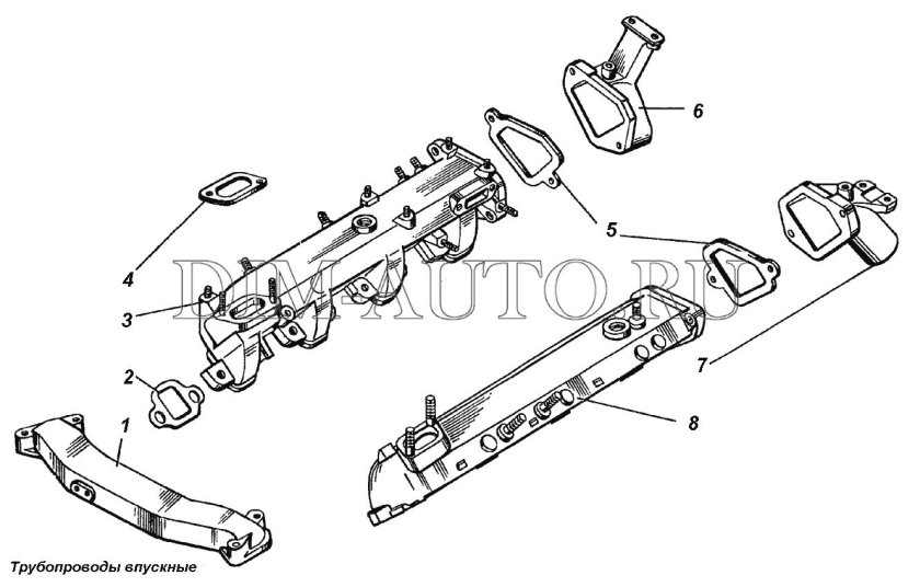 Прокладка коллектора впускного КАМАЗ 65115