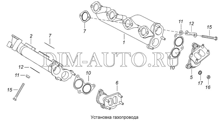 Болты выпускного коллектора КАМАЗ евро 3