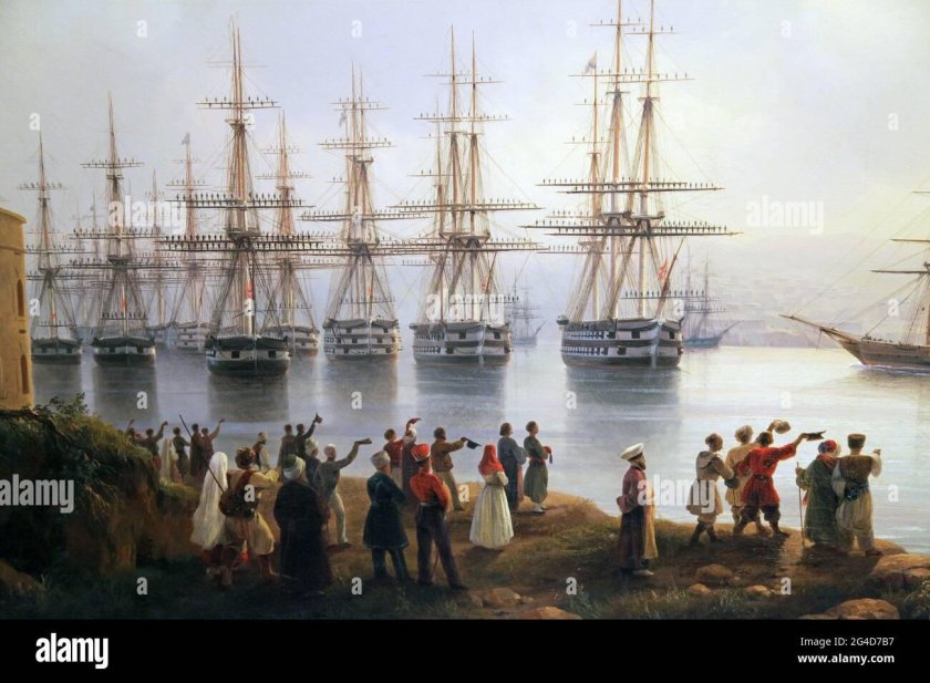 Иван Айвазовский 'русская эскадра на Севастопольском рейде'