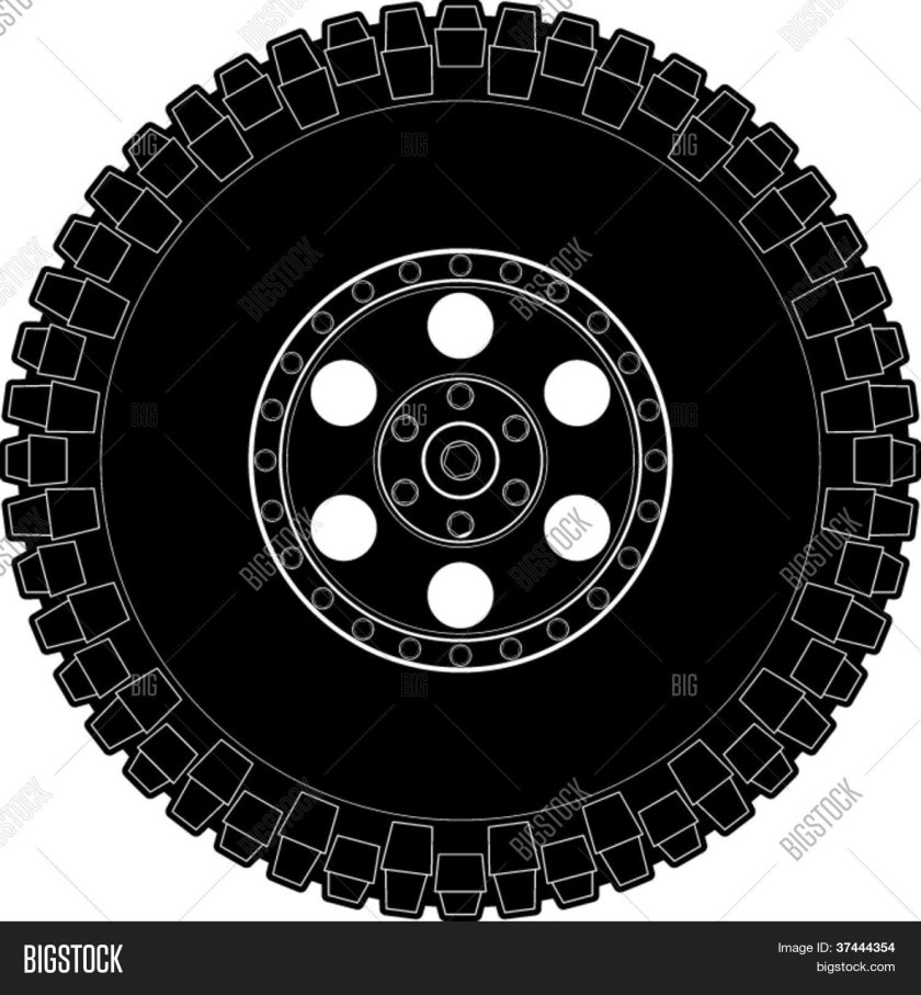 Колесо грузовика вектор