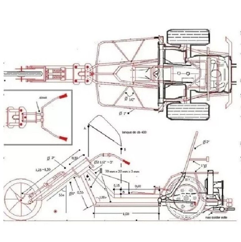 Дрифт трайк чертежи рамы