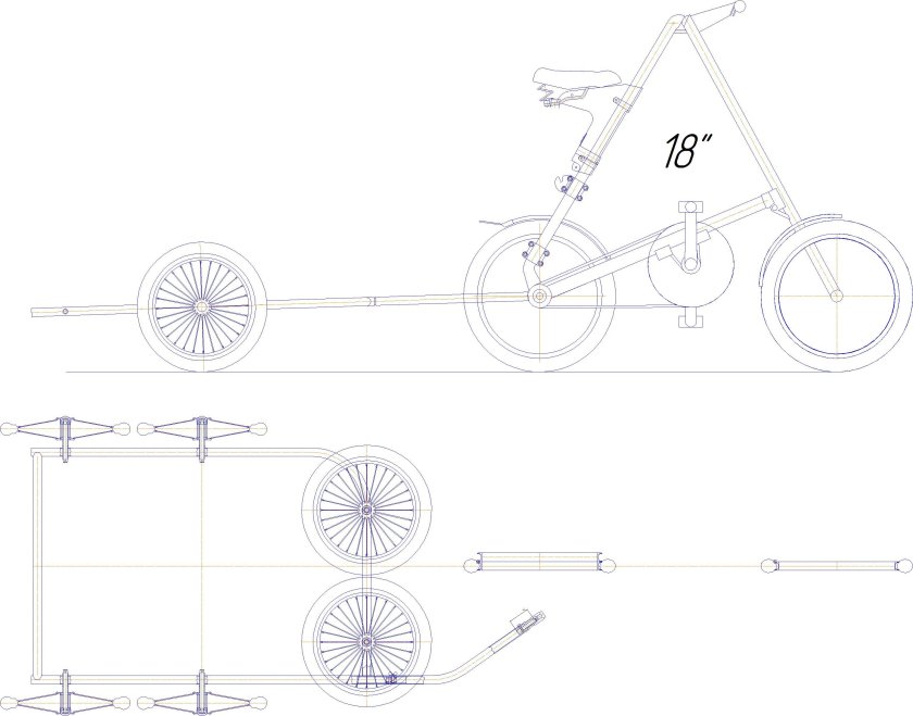 Грузовой велоприцеп чертежи