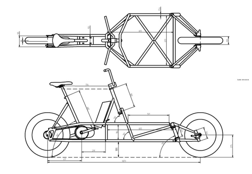Пространственная рама для электровелосипеда чертежи