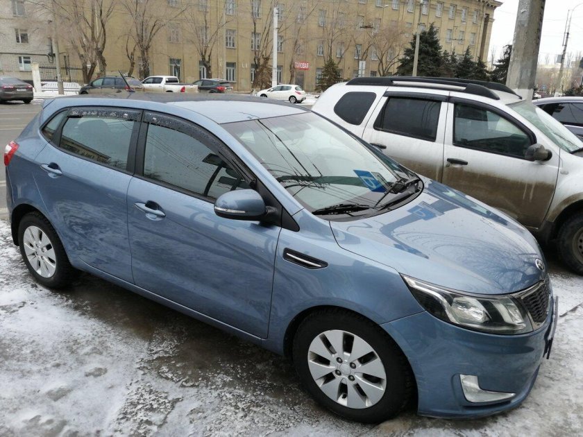 Киа Рио 3 хэтчбек голубая