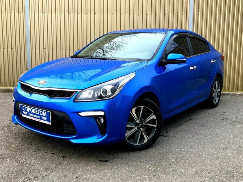 Киа Рио 4 синяя