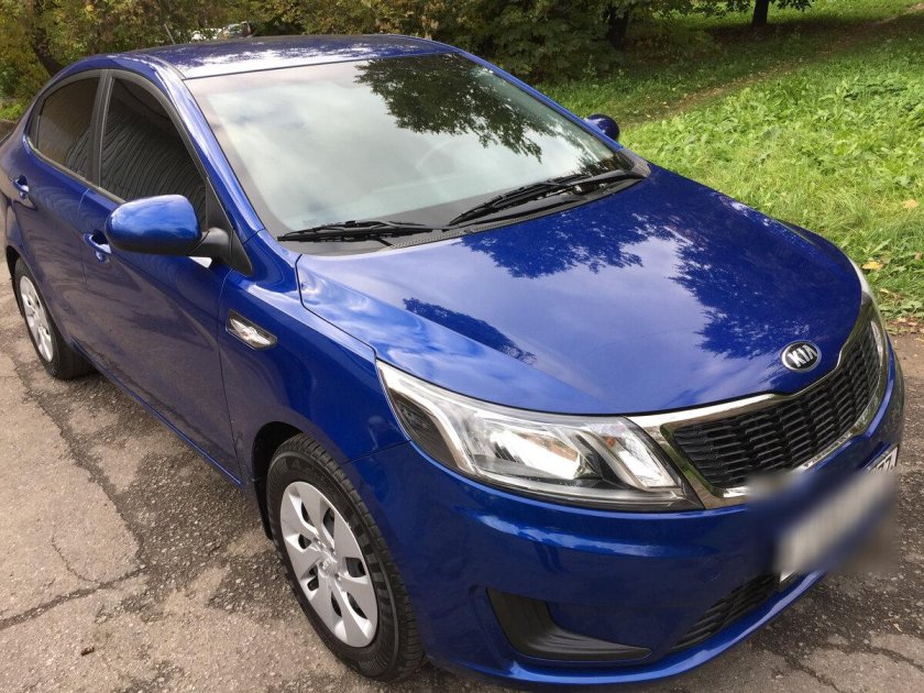 Kia Rio 2014 синяя