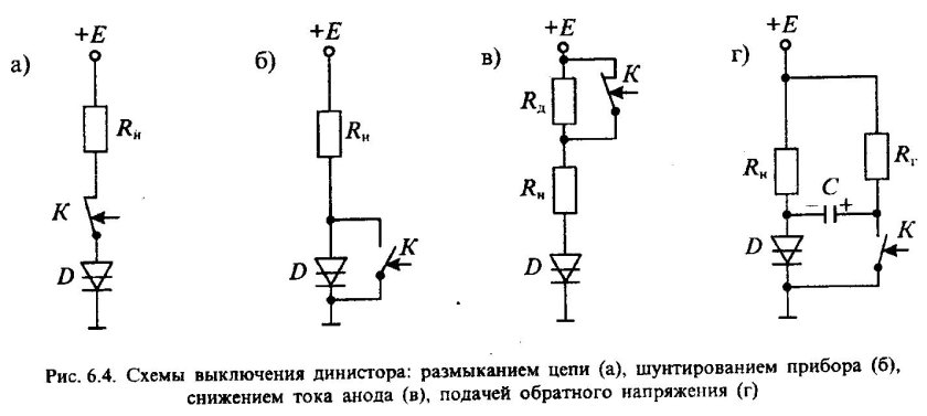 Схема включения динисторов