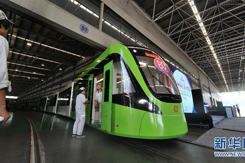 Трамвай в Китае