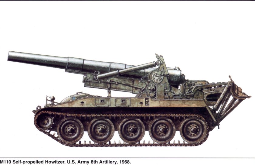 M110a2 самоходная гаубица