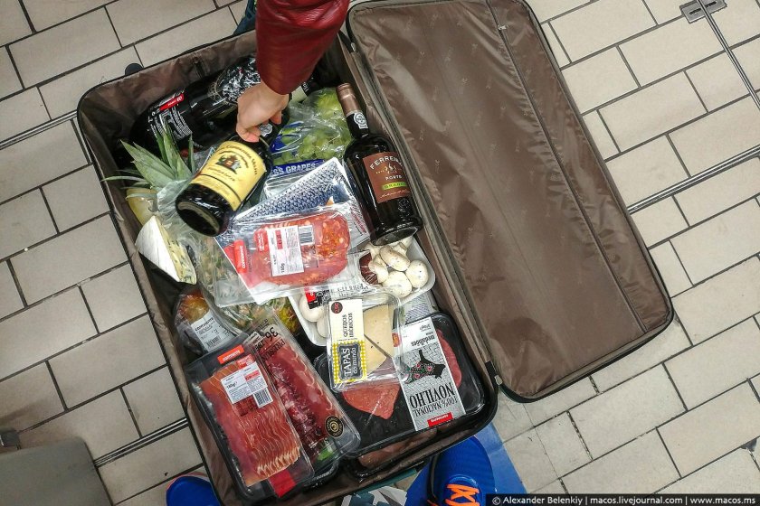 Чемодан с едой