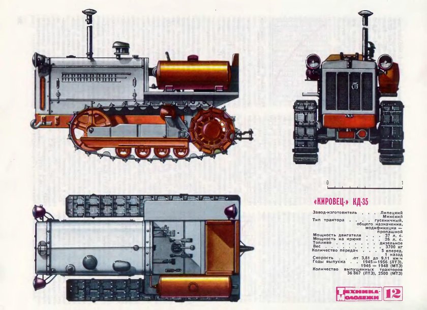 Кд-35 трактор чертеж