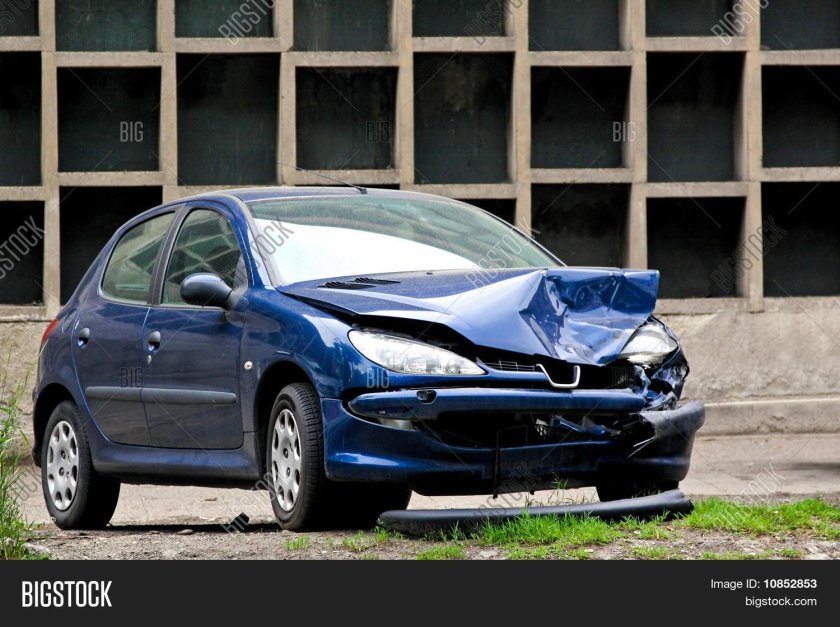 Пежо 206 синяя битая