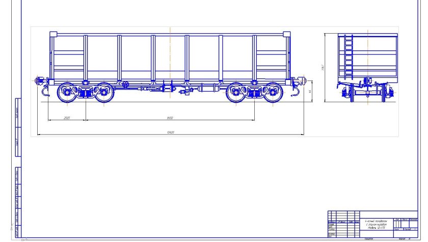 Габариты ЖД полувагона