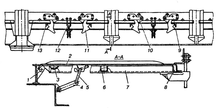 Конструкция крышки люка полувагона
