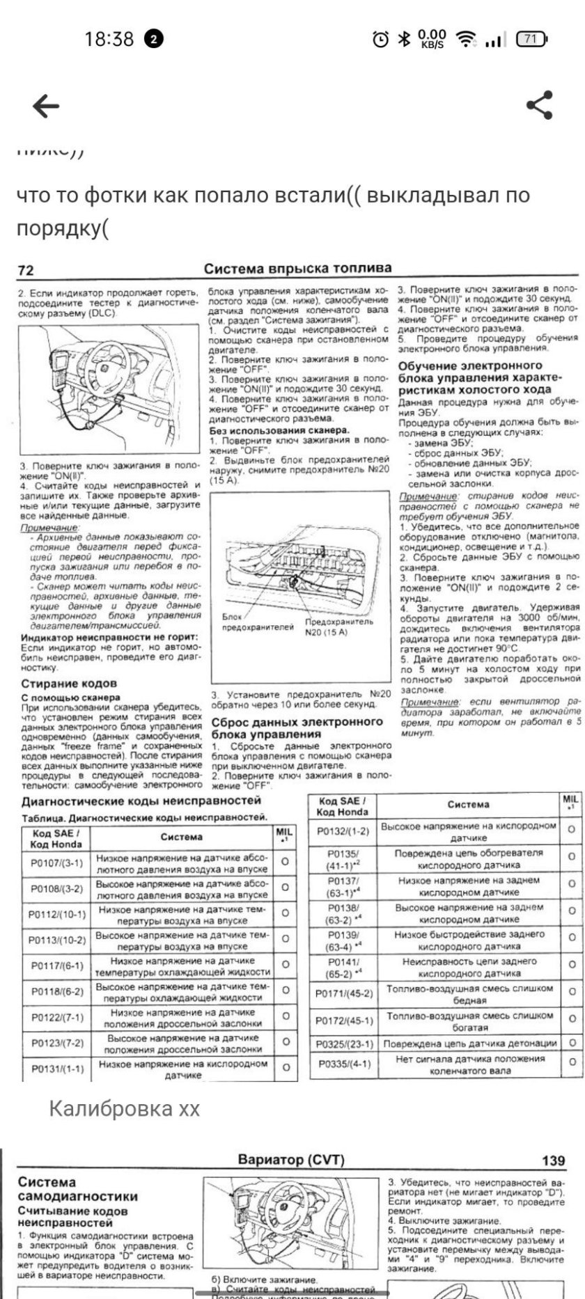 Коды ошибок Хонда Степвагон rf1