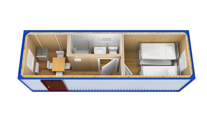 Модуль мобильный жилой блок контейнер изк 228а/4