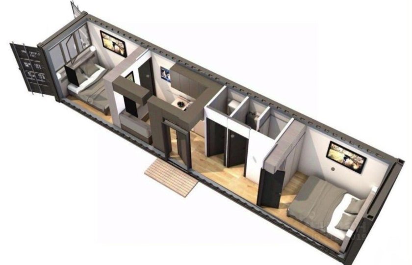 Планировка 20 футового контейнера