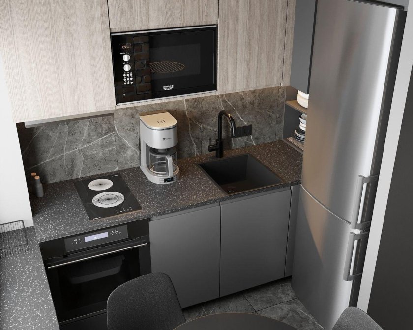 Кухня лофт хрущевка 6м2