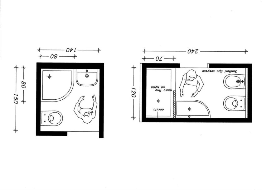 Санузел 1,5 кв схема