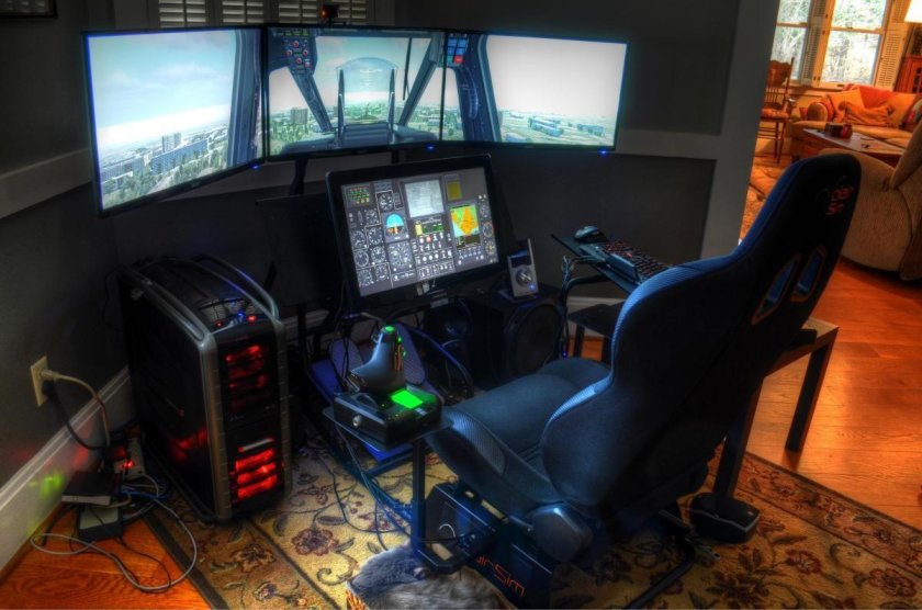 Кокпит Logitech авиасимулятор