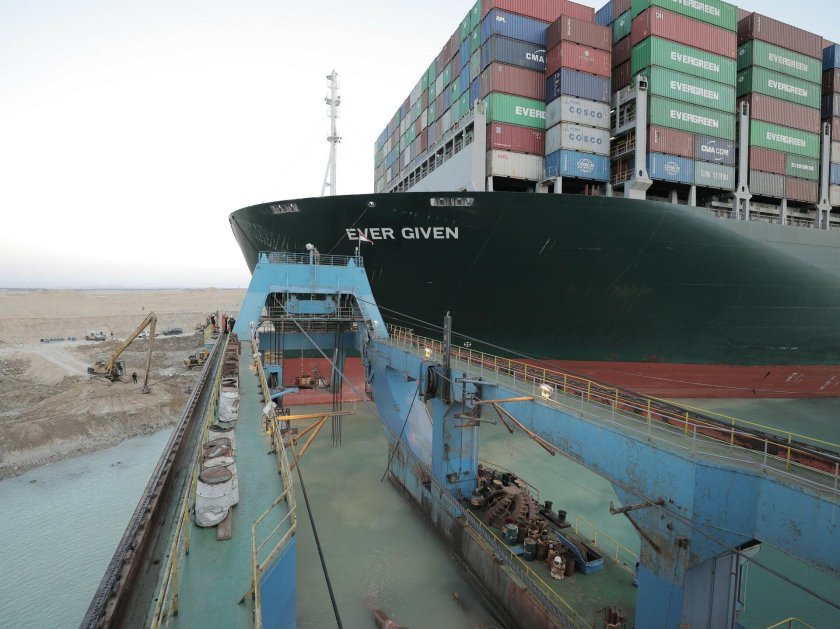 Танкер Evergreen в Суэцком канале