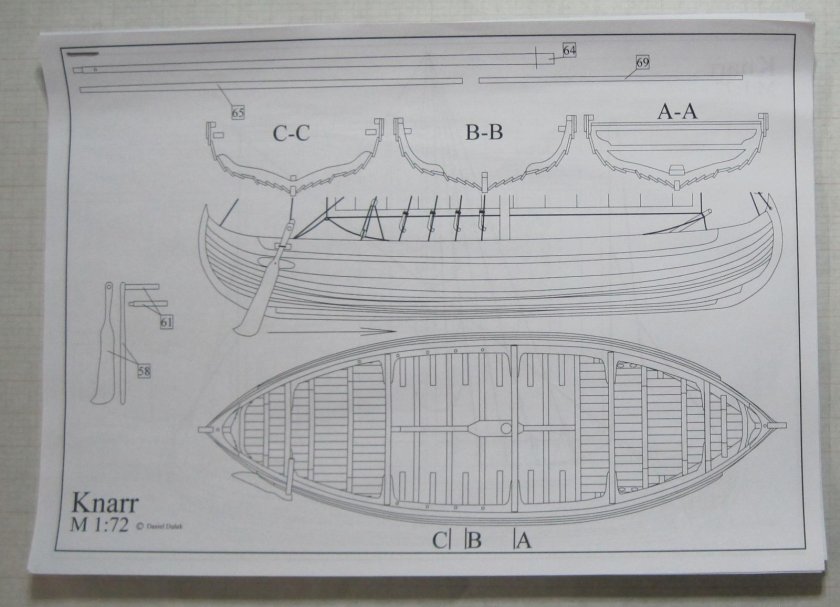 Чертёж греческой биремы