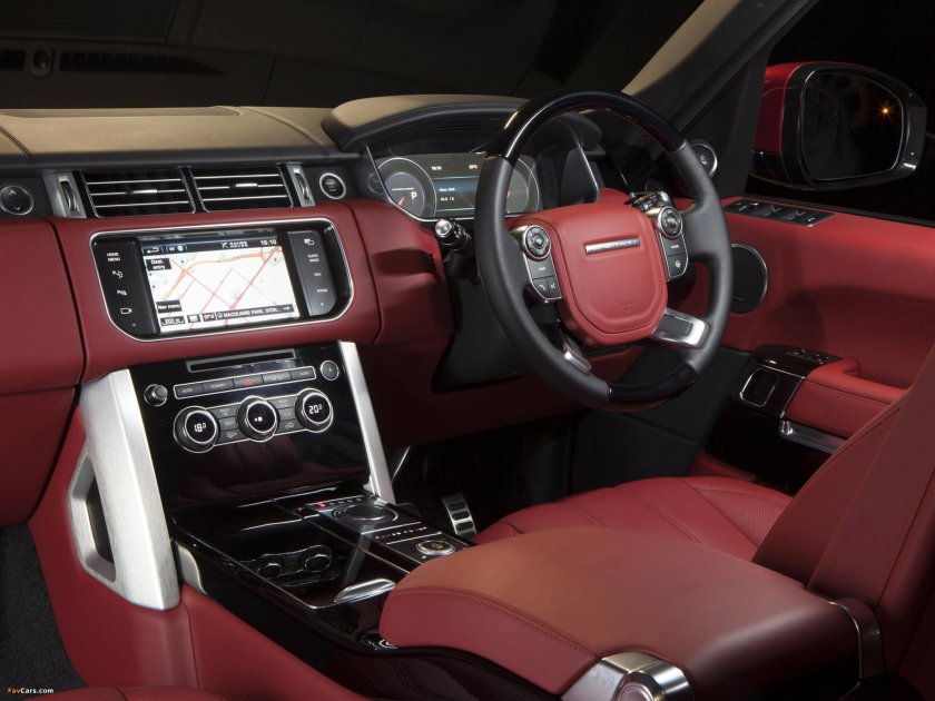 Красный салон range Rover l322