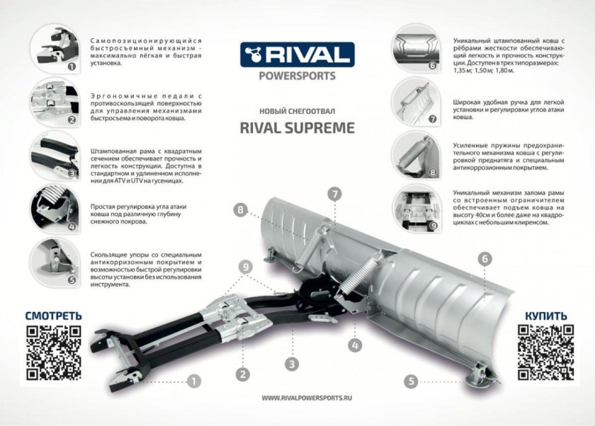 Отвал для квадроцикла Rival 150