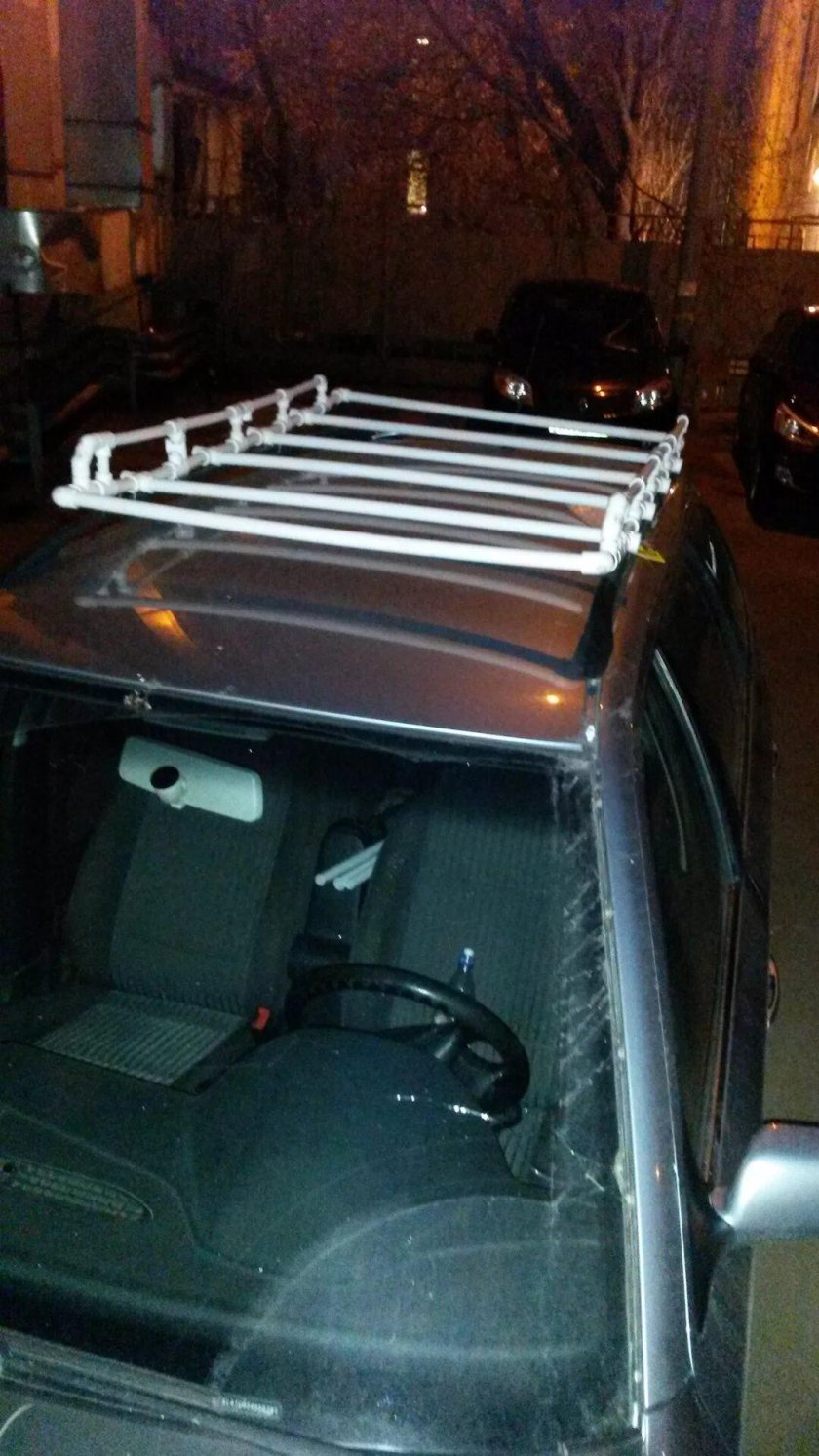 Экспедиционный багажник на ВАЗ 2109 из профильной трубы