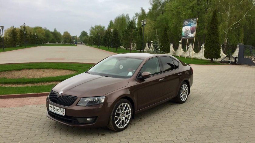Шкода Октавия коричневая